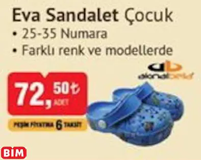 AKINALBELLA EVA SANDALET ÇOCUK